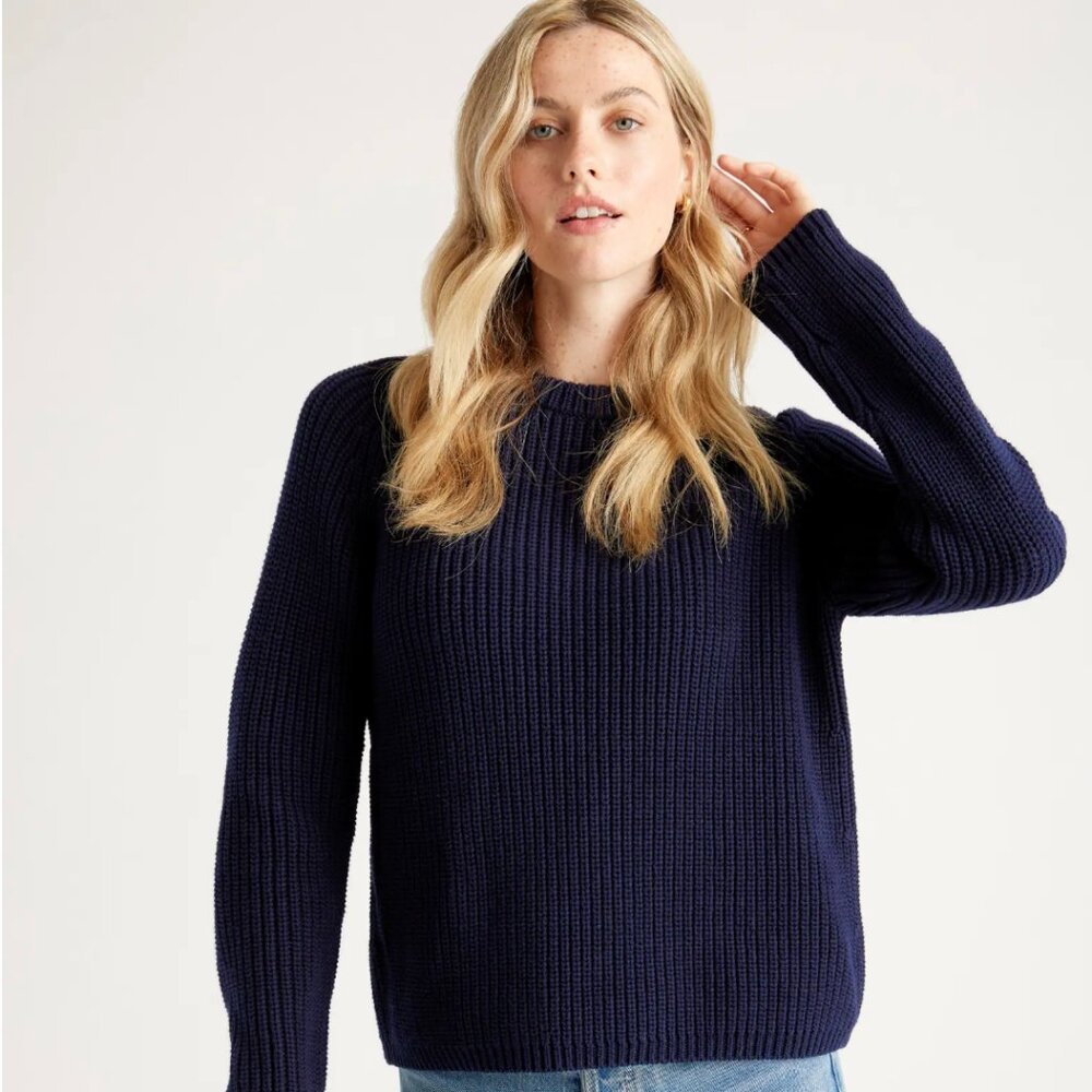 Quince 100% Organic Cotton Fisherman Crew Sweater